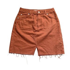 Topshop Tan High-Waisted Skirt